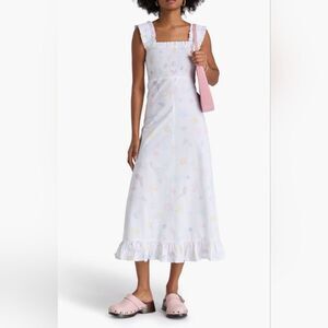 Ganni Nap Cottagecore Prairiecore Whimsical Beachy Coastal Dress 38 / 8